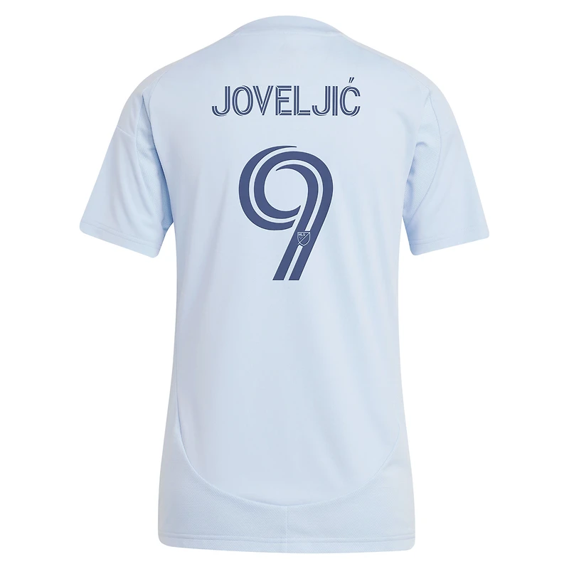 Maillot réplique de joueur adidas Dejan Joveljic bleu clair Sporting Kansas City One KC pour femme