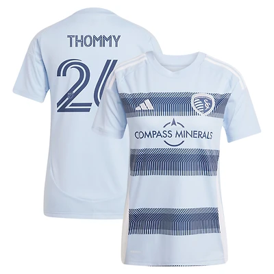 Women's adidas Erik Thommy Light Blue Sporting Kansas City 2025 One KC Replica Player Jersey
