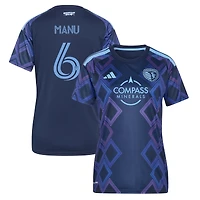 Women's adidas Manu García Blue Sporting Kansas City 2026 The 18th & Vine Kit Replica Jersey