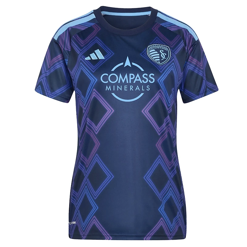 Women's adidas Manu García Blue Sporting Kansas City 2026 The 18th & Vine Kit Replica Jersey