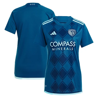 Women's adidas  Navy Sporting Kansas City 2024 Diamonds Our Forever Replica Jersey