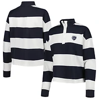 T-shirt à manches longues Antigua blanc Sporting Kansas City Radical Rugby Stripe pour femme