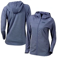 Women's Columbia Navy Sporting Kansas City Omni-Wick Half Shot Full-Zip Hooded Jacket