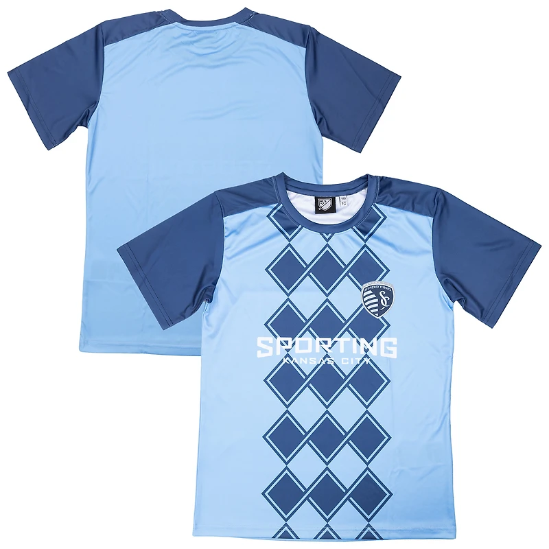 Youth Sport Design Sweden  Light Blue Sporting Kansas City Starting Lineup Home T-Shirt