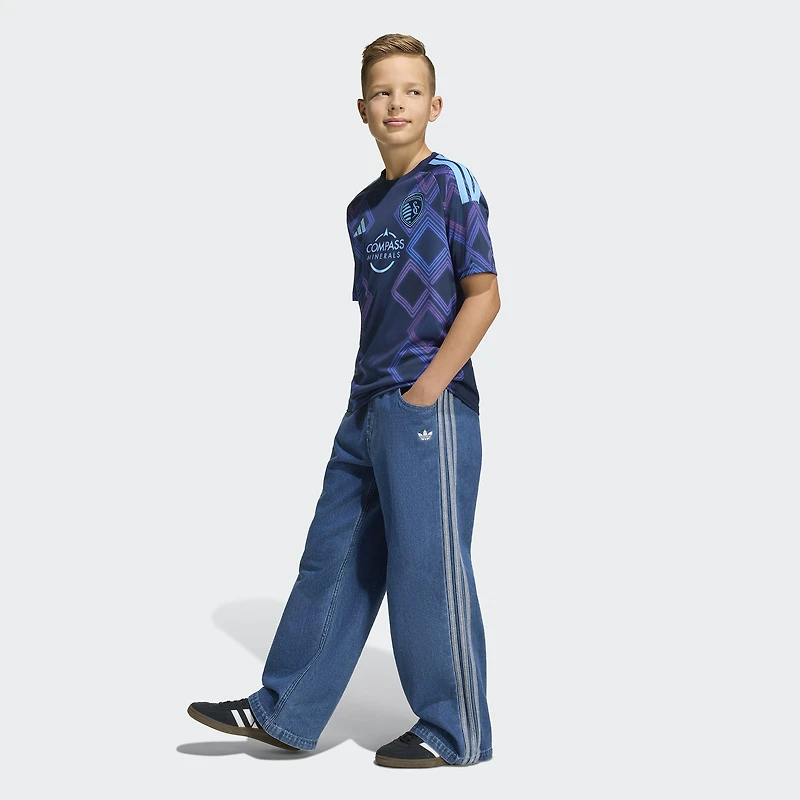Youth adidas Blue Sporting Kansas City 2026 The 18th & Vine Kit Replica Jersey