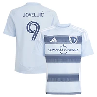 Maillot de joueur réplique adidas Dejan Joveljic bleu clair Sporting Kansas City One KC pour jeune