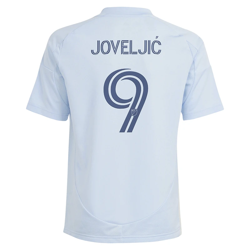 Maillot de joueur réplique adidas Dejan Joveljic bleu clair Sporting Kansas City One KC pour jeune