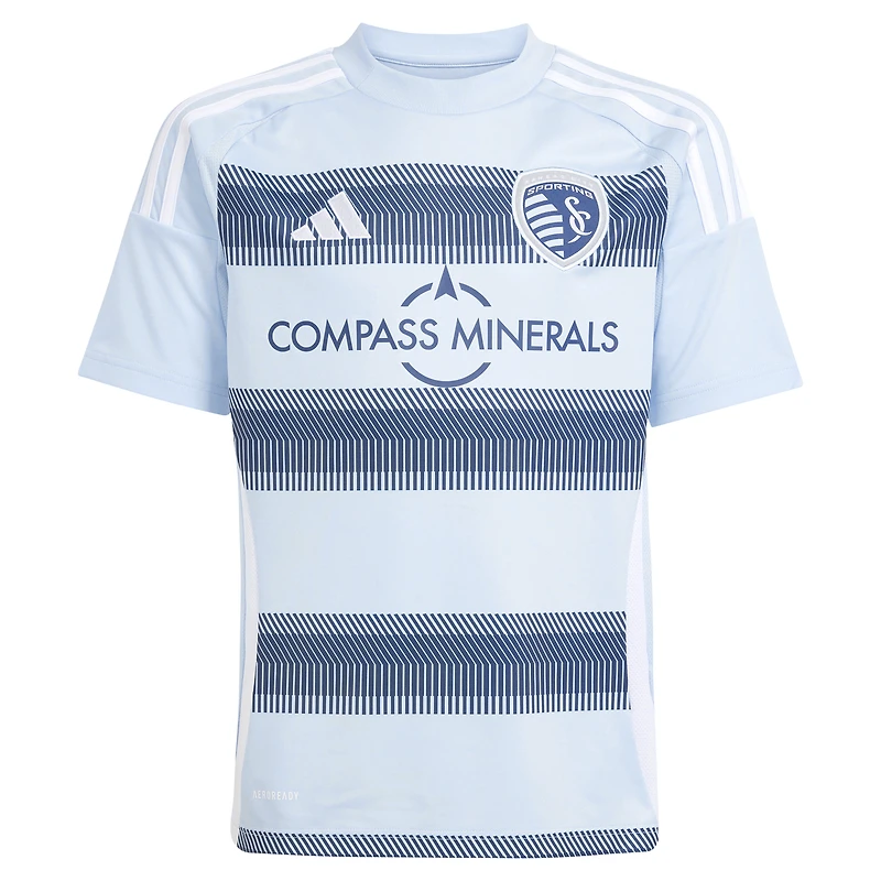 Youth adidas Manu García Light Blue Sporting Kansas City 2025 One KC Replica Jersey