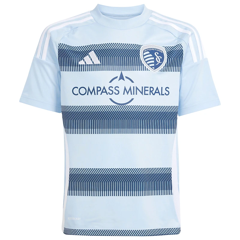 Youth adidas Manu García Light Blue Sporting Kansas City 2025 One KC Replica Player Jersey