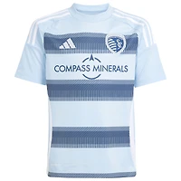 Youth adidas Manu García Light Blue Sporting Kansas City 2025 One KC Replica Player Jersey