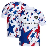 Youth adidas  White Sporting Kansas City 2026 Americana Pre-Match Jersey