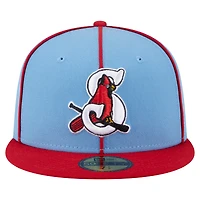 Casquette ajustée 59FIFTY bleu clair/rouge Springfield Cardinals Authentic Collection pour homme de New Era