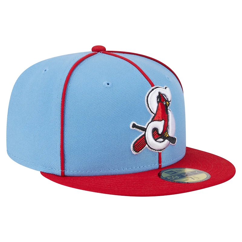 Men's New Era  Light Blue/Red Springfield Cardinals Authentic Collection 59FIFTY Fitted Hat