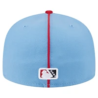 Men's New Era  Light Blue/Red Springfield Cardinals Authentic Collection 59FIFTY Fitted Hat