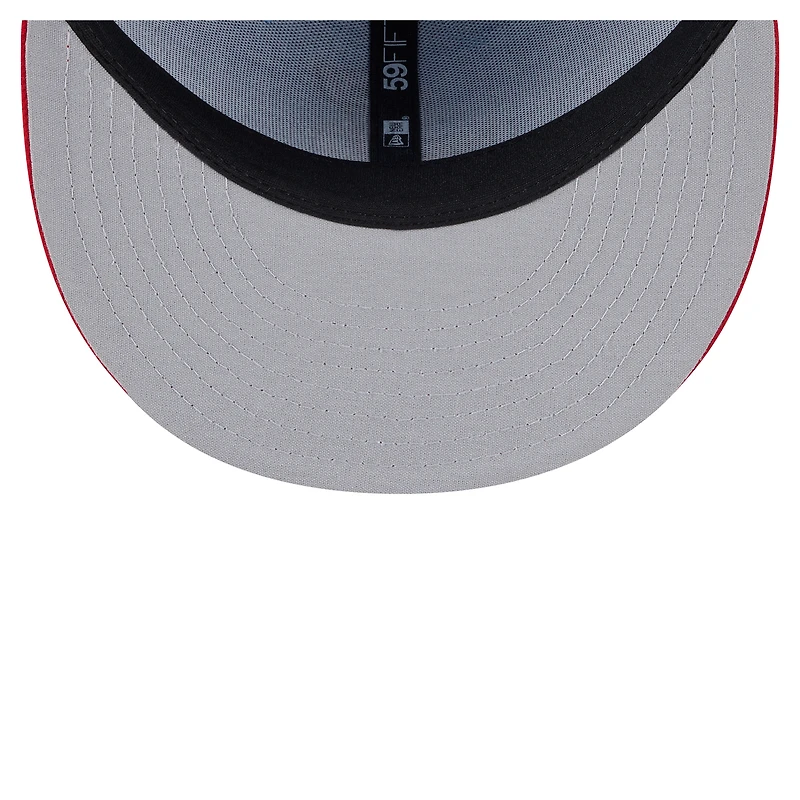 Men's New Era  Light Blue/Red Springfield Cardinals Authentic Collection 59FIFTY Fitted Hat