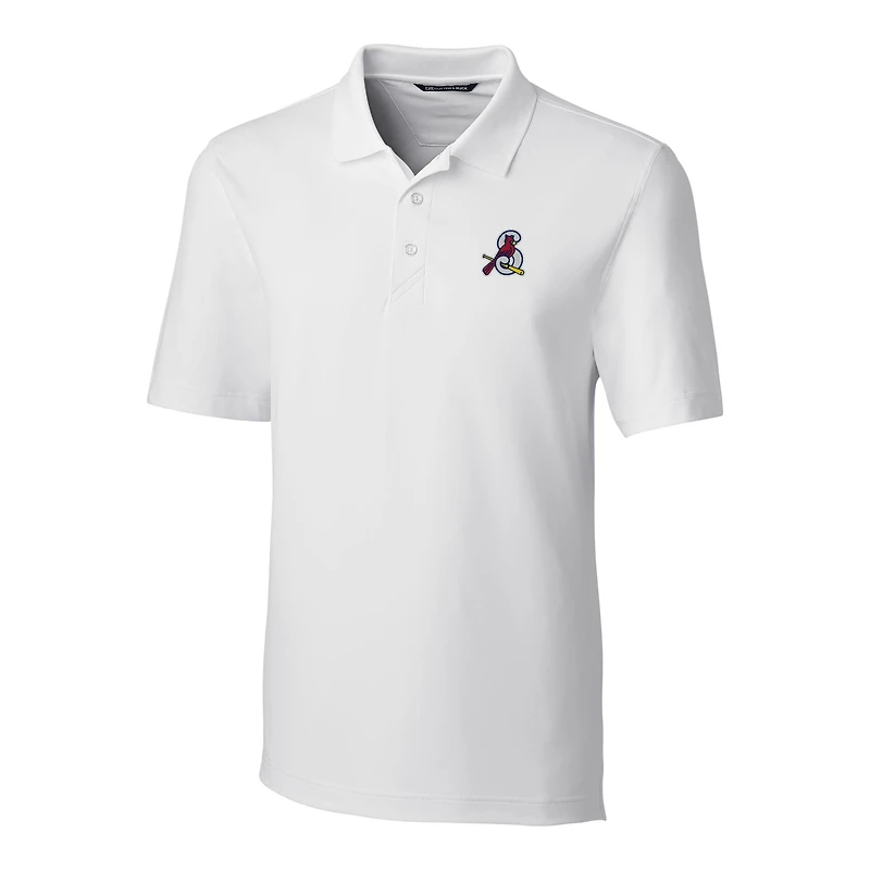 Men's Cutter & Buck White Springfield Cardinals Big Tall DryTec Forge Stretch Polo