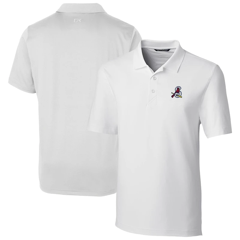 Men's Cutter & Buck White Springfield Cardinals Big Tall DryTec Forge Stretch Polo