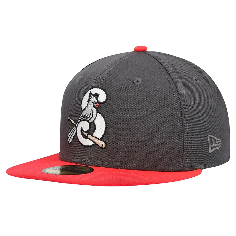 Casquette ajustée 59FIFTY Springfield Cardinals MiLB x Staple Collection New Era pour hommes, gris chiné