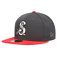 Casquette ajustée 59FIFTY Springfield Cardinals MiLB x Staple Collection New Era pour hommes, gris chiné