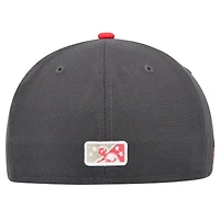 Casquette ajustée 59FIFTY Springfield Cardinals MiLB x Staple Collection New Era pour hommes, gris chiné