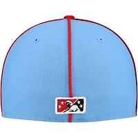 Men's New Era Light Blue/Red Springfield Cardinals Authentic Collection 59FIFTY Fitted Hat