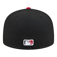 Casquette ajustée New Era 59FIFTY blanche et noire pour homme, édition spéciale Springfield Cardinals Minor League Theme Nights