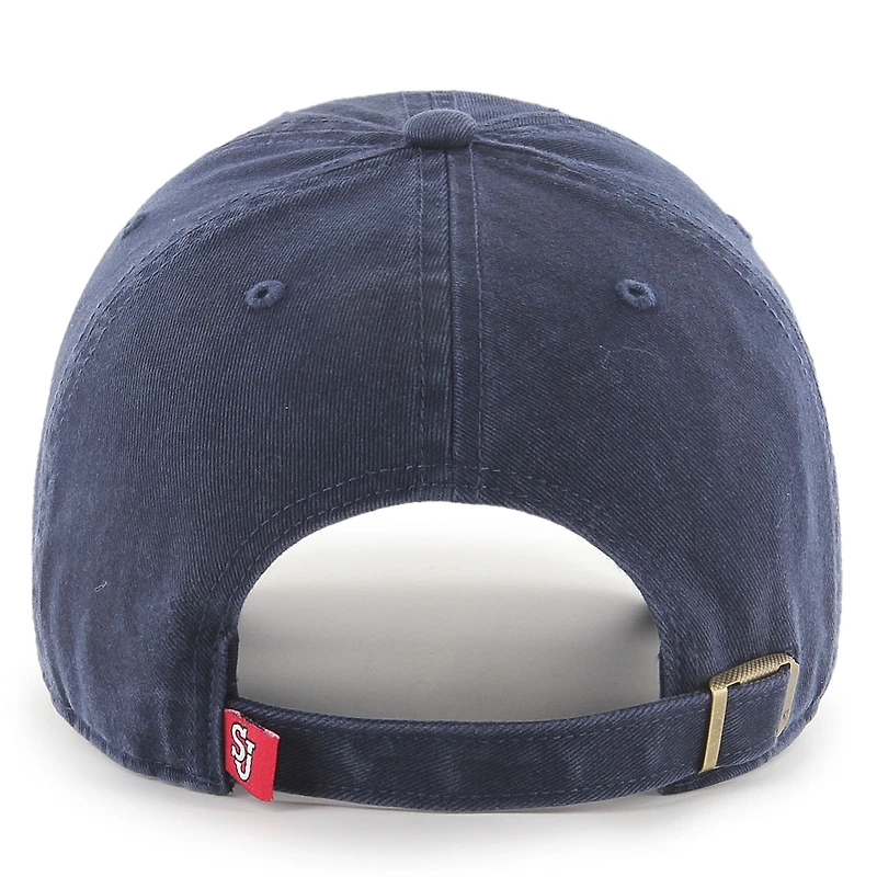 Casquette ajustable St. John's Red Storm Clean Up pour homme, modèle 47, bleu marine
