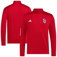 Men's adidas Red St. John's Storm Half-Zip Pullover Golf Jacket