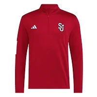Men's adidas Red St. John's Storm Half-Zip Pullover Golf Jacket