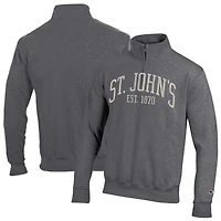 Men's Champion  Heather Gray St. John's Red Storm Established Date Quarter-Zip Pullover