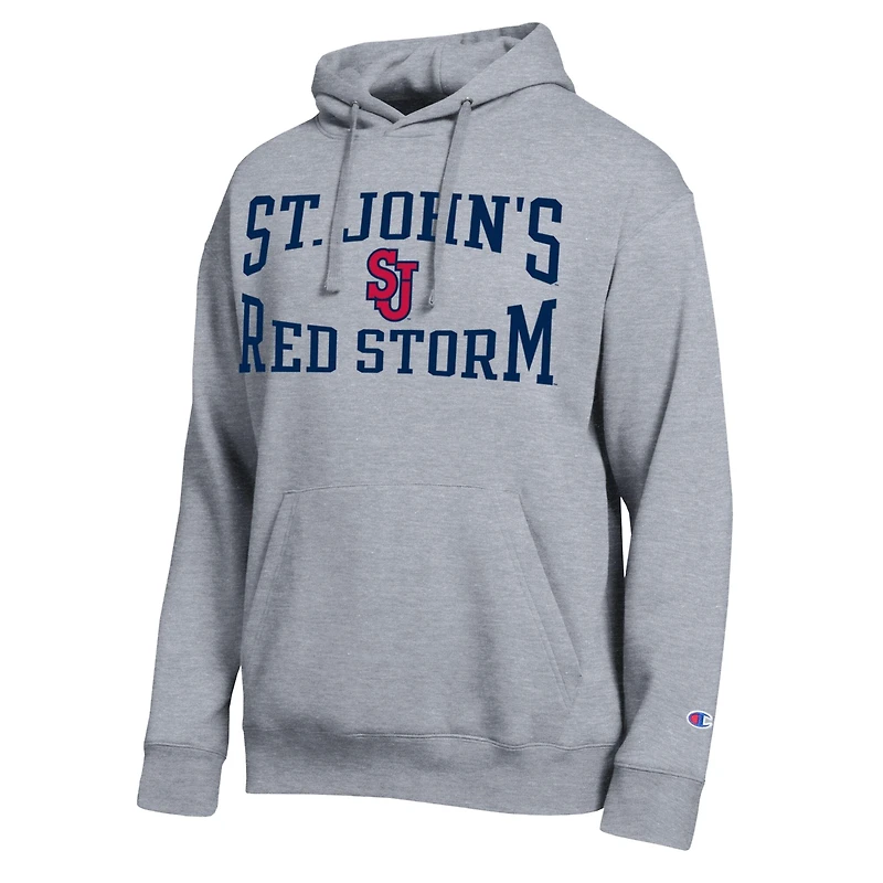 Men's Champion  Heather Gray St. John's Red Storm Team Hoodie