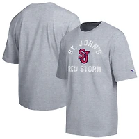 Men's Champion  Heather Gray St. John's Red Storm Weathered Team T-Shirt