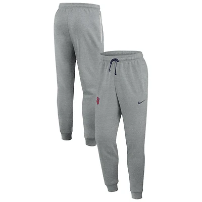 Pantalon de survêtement Nike Heather Grey St. John's Red Storm pour homme, coupe fuselée, entraînement au basketball