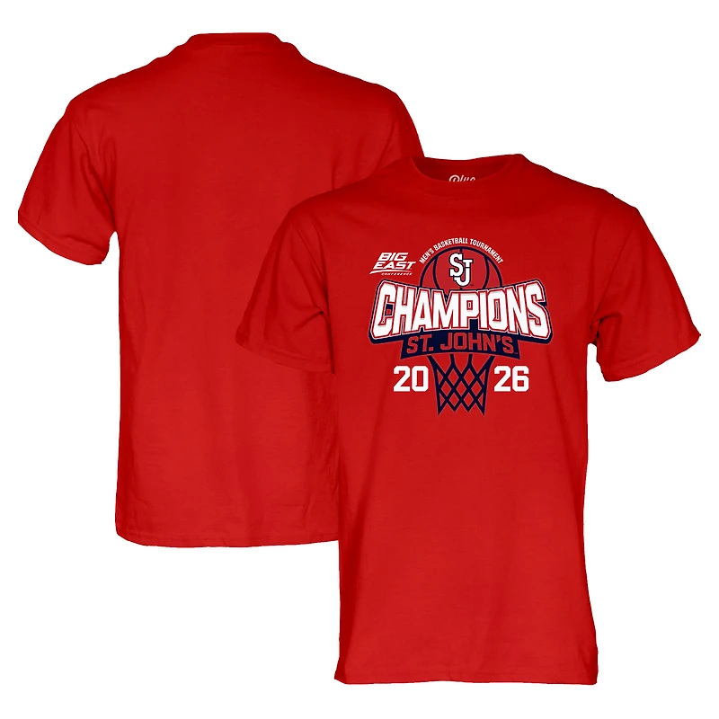 Unisex Blue 84 Red St. John's Storm 2026 Big East Men's Basketball Tournament Champions T-Shirt
