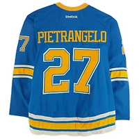 Alex Pietrangelo St. Louis Blues Practice-Used #27 Blue Reebok Jersey vs. Chicago Blackhawks on January 2, 2017 - NHL Winter Classic - Worn During Warm-Ups