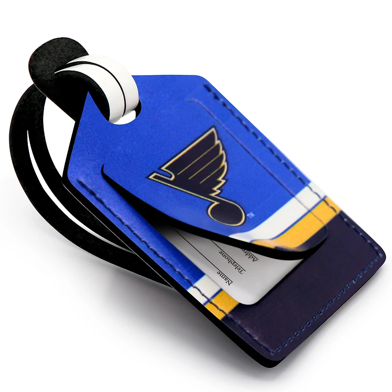 Étiquette de bagage en cuir personnalisée Blues St. Louis Blues