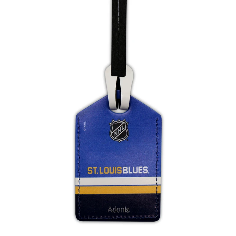 Étiquette de bagage en cuir personnalisée Blues St. Louis Blues
