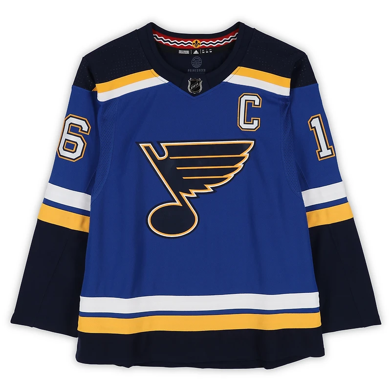 Maillot bleu adidas autographié de Brett Hull des Blues de St. Louis