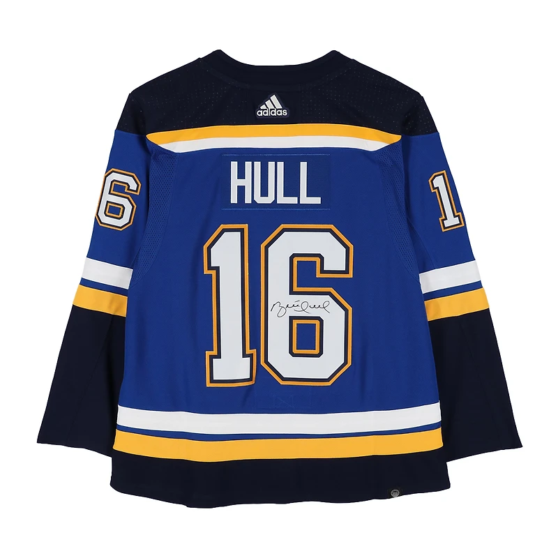 Brett Hull St. Louis Blues Autographed Blue adidas Jersey