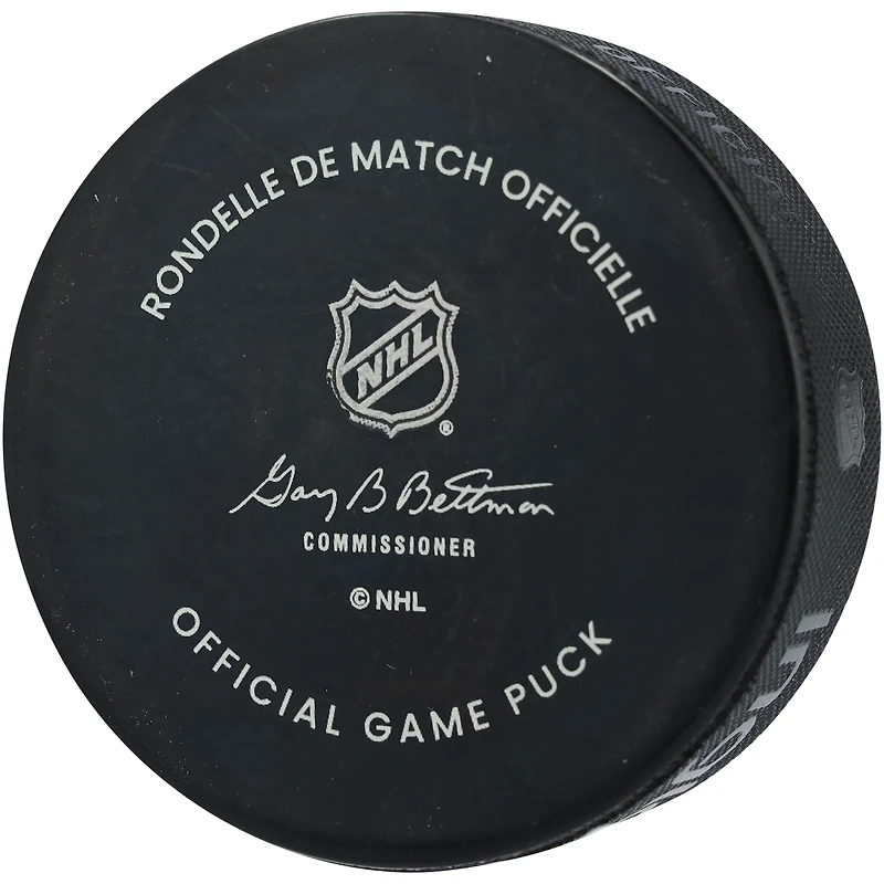 Rondelle de match officielle autographiée par Brett Hull des Blues de St. Louis avec inscription « HOF 2009 »