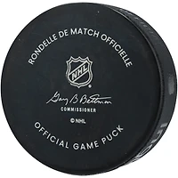 Rondelle de match officielle autographiée par Brett Hull des Blues de St. Louis avec inscription « HOF 2009 »