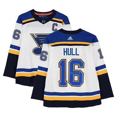 Brett Hull St. Louis Blues Autographed White adidas Jersey