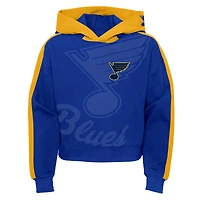 Sweat à capuche bleu pour jeunes filles St. Louis Blues Record Setter