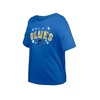 Girl's Youth New Era  Blue St. Louis Blues Flip Sequin T-Shirt