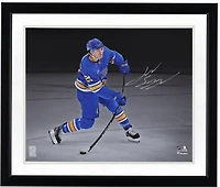Jimmy Snuggerud St. Louis Blues Autographed 16" x 20" Blue Jersey Shooting the Puck Spotlight Photograph