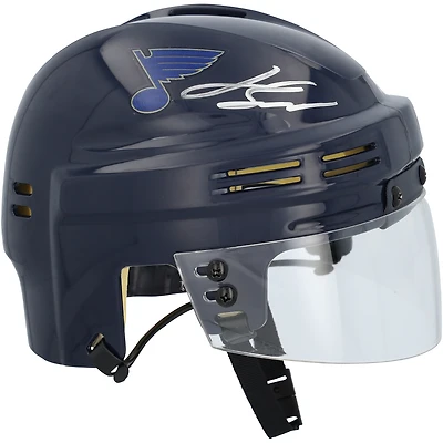 Jimmy Snuggerud St. Louis Blues Autographed Navy Mini Helmet