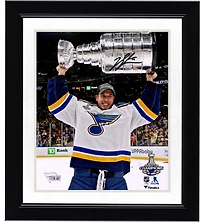Jordan Binnington St. Louis Blues 2019 Stanley Cup Champions Autographed 8" x 10" Raising Cup Photograph