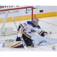 Jordan Binnington St. Louis Blues Gant dédicacé 16" x 20" Photo de sauvegarde