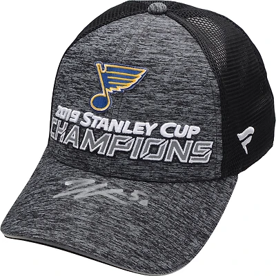 Jordan Binnington St. Louis Blues Autographed 2019 Stanley Cup Champions Locker Room Hat
