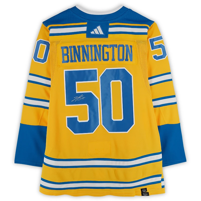 Jordan Binnington St. Louis Blues Autographed 2022-23 Reverse Retro adidas Authentic Jersey